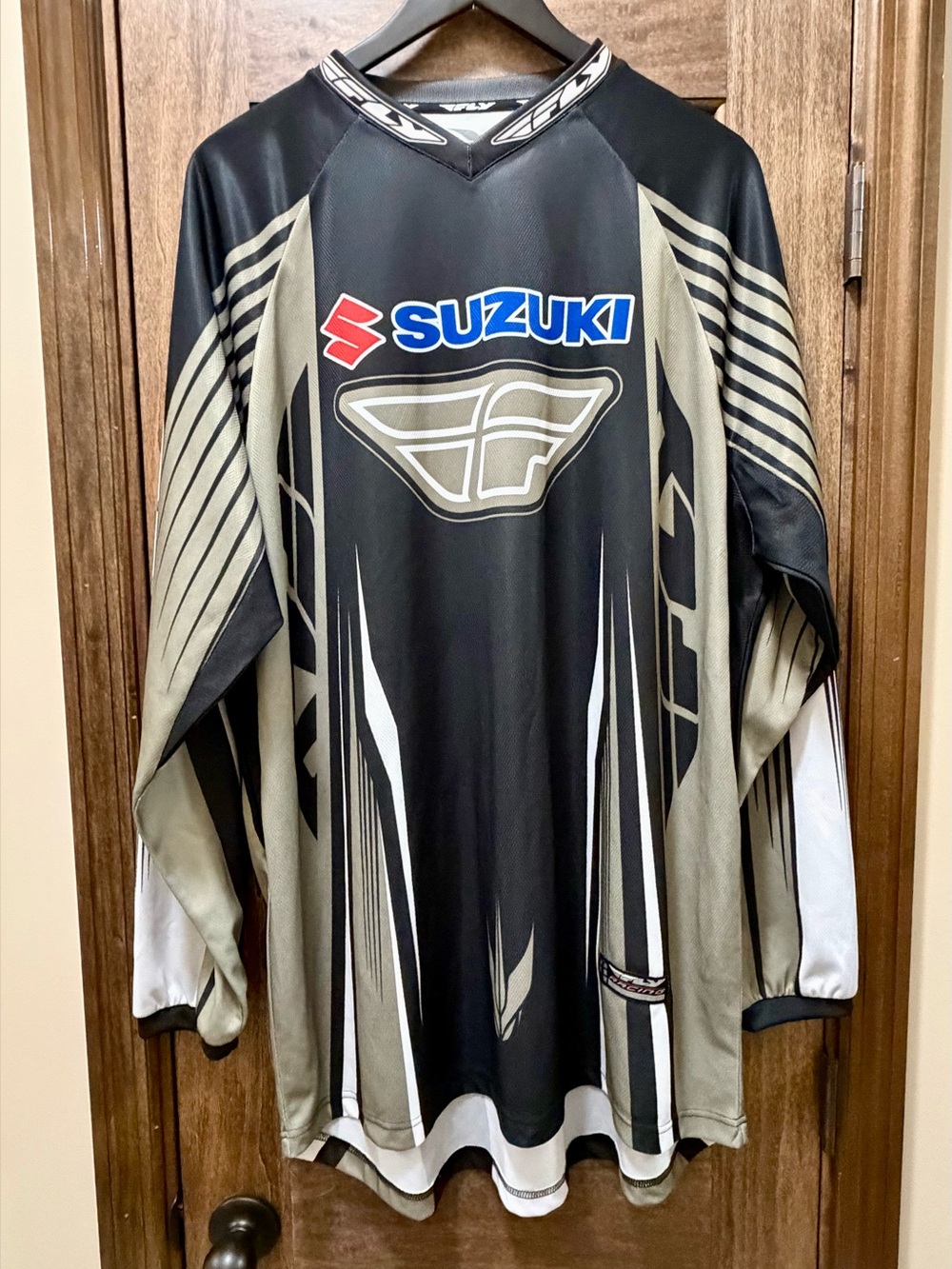 Black & Gray Men's Racing Jersey